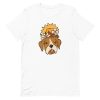 unisex-staple-t-shirt-white-front-6a1650fbae168.jpg Floral Dog T-Shirt