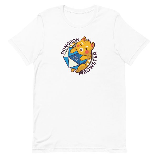 unisex-staple-t-shirt-white-front-6a16d5a2796e3.jpg Dungeon Meowster T-Shirt