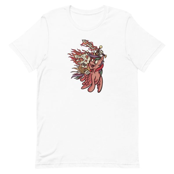 unisex-staple-t-shirt-white-front-6a16e45393d35.jpg Apocalypse Cat T-Shirt