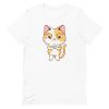 unisex-staple-t-shirt-white-front-6a16ece331c6c.jpg Angry Cat T-Shirt