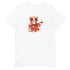 unisex-staple-t-shirt-white-front-6a16f3f7af491.jpg Ukulele Cat T-Shirt