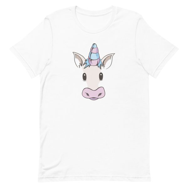 unisex-staple-t-shirt-white-front-6a17ecd33a0b5.jpg Unicorn Face T-Shirt
