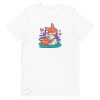 unisex-staple-t-shirt-white-front-6a181bab71e84.jpg Fox and Bunny Hug T-Shirt