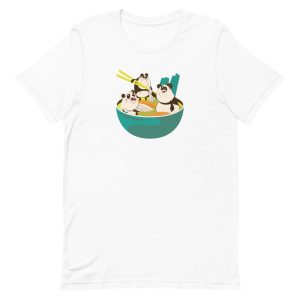 unisex-staple-t-shirt-white-front-6a182ebe92368.jpg Ramen Pandas T-Shirt
