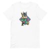 unisex-staple-t-shirt-white-front-6a183538f0c6c.jpg Rabbit Carrying Guitar T-Shirt