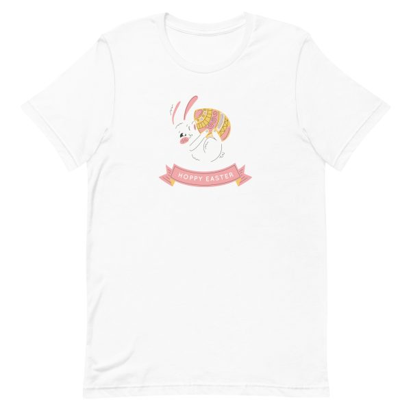 unisex-staple-t-shirt-white-front-6a18ed59896e1.jpg Hoppy Easter T-Shirt