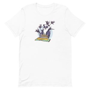 unisex-staple-t-shirt-white-front-6a193dc71cc8e.jpg Screen Printing Panda T-Shirt