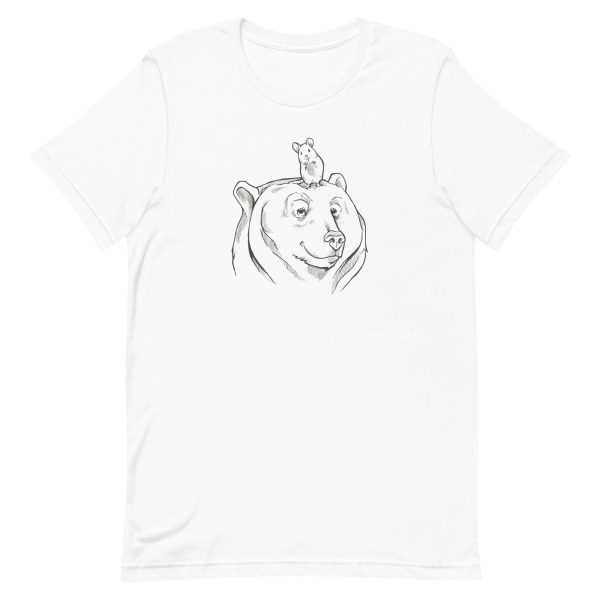 unisex-staple-t-shirt-white-front-6a1961e84e096.jpg Bear and Mouse T-Shirt