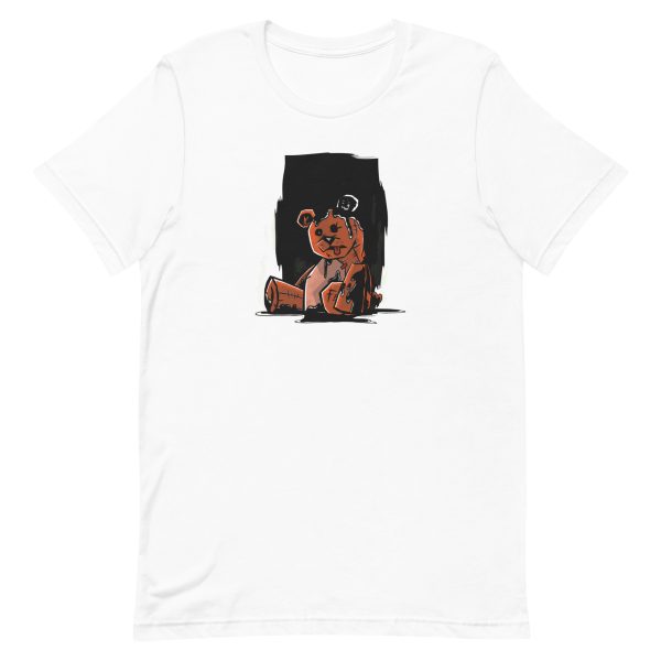 unisex-staple-t-shirt-white-front-6a196d91e3f1a.jpg Dark Teddy Bear T-Shirt