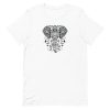 unisex-staple-t-shirt-white-front-6a1981142f366.jpg Mandala Elephant T-Shirt