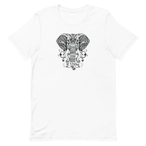 unisex-staple-t-shirt-white-front-6a1981142f366.jpg Mandala Elephant T-Shirt
