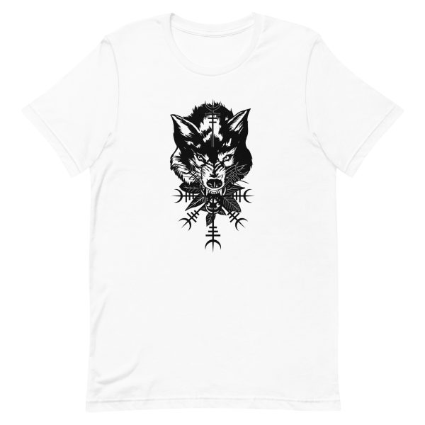 unisex-staple-t-shirt-white-front-6a198af639afe.jpg Wolf Head T-Shirt