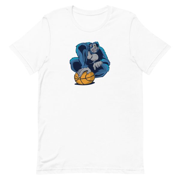 unisex-staple-t-shirt-white-front-6a1ad949206fa.jpg Gorilla Basketball T-Shirt