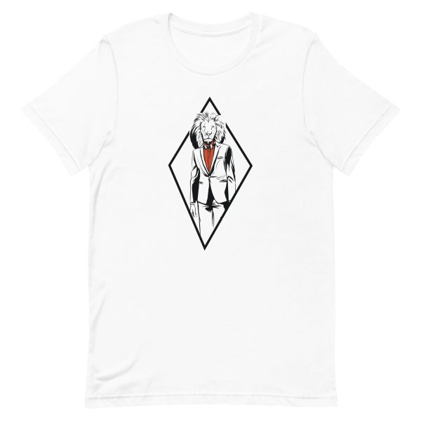 unisex-staple-t-shirt-white-front-6a1affb747a04.jpg Formal Lion T-Shirt
