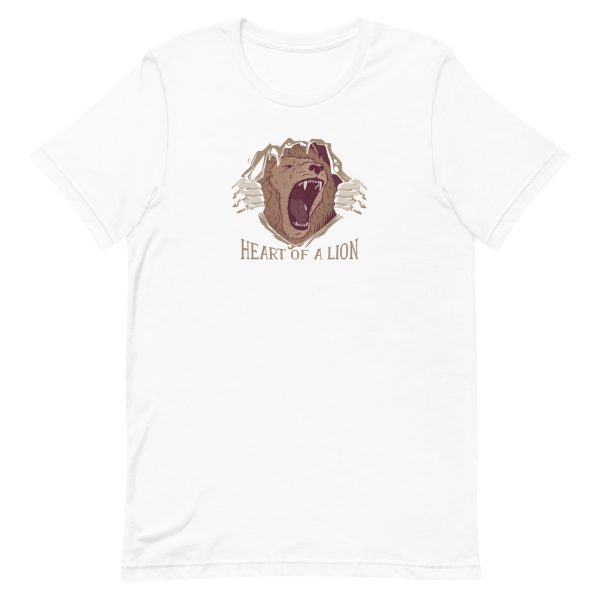 unisex-staple-t-shirt-white-front-6a1bba3f29068.jpg Heart of a Lion T-Shirt