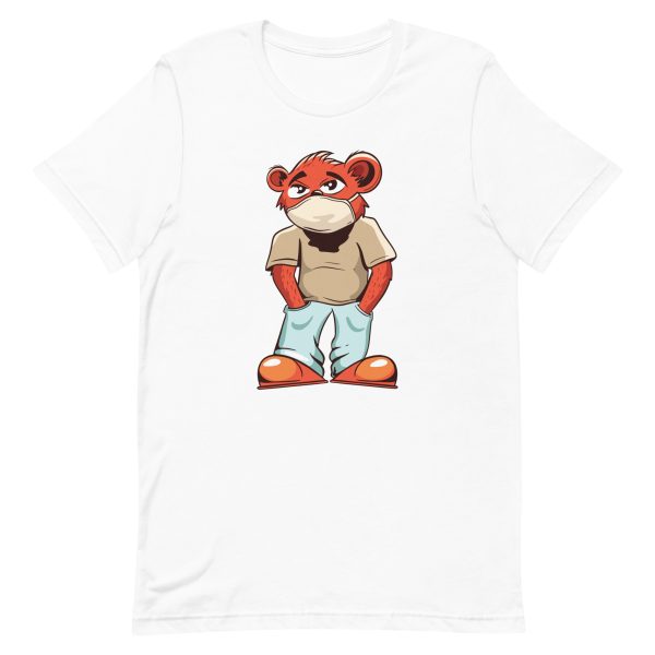 unisex-staple-t-shirt-white-front-6a1bc7a33f45d.jpg Bear Face Mask T-Shirt