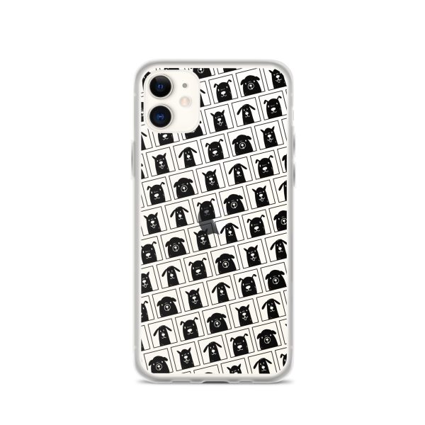 Black Dogs iPhone Clear Case