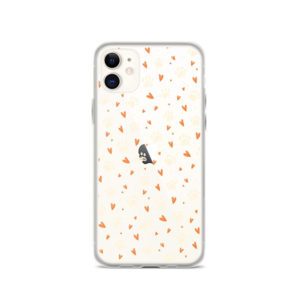 Paws Prints Hearts iPhone Clear Case