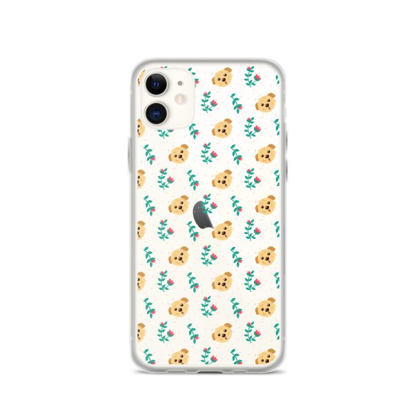 clear-case-for-iphone-iphone-11-case-on-phone-6a1d6bd25a6e1.jpg Dogs and Flowers iPhone Clear Case