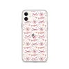 Cat Flowers and Hearts iPhone Clear Case