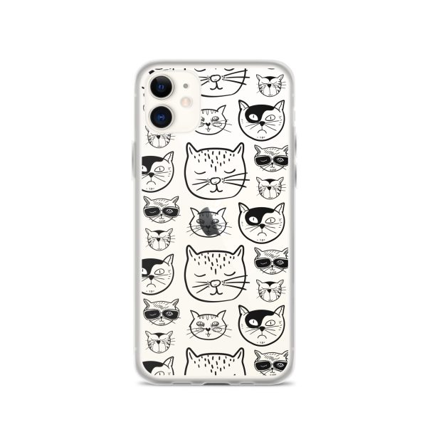 Cartoonish Cat iPhone Clear Case