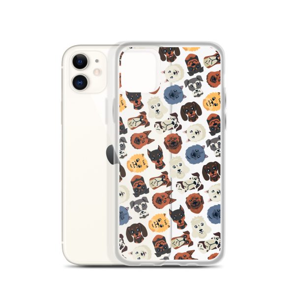 Dog Heads Seamless iPhone Clear Case