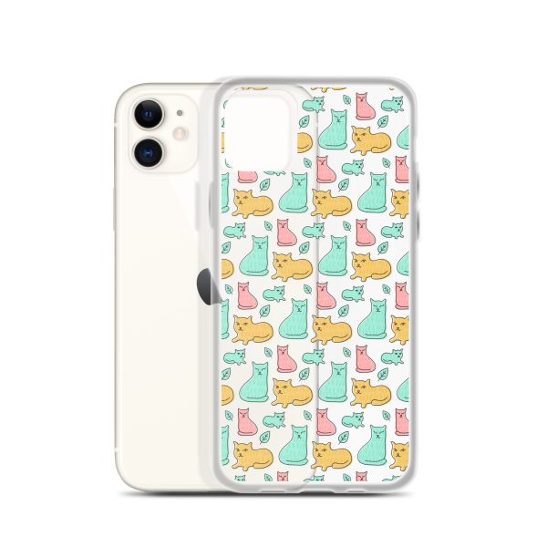 clear-case-for-iphone-iphone-11-case-with-phone-6a1d6df612ef8.jpg Cat Cute Colorful iPhone Clear Case