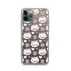 Cat Flowers and Hearts iPhone Clear Case
