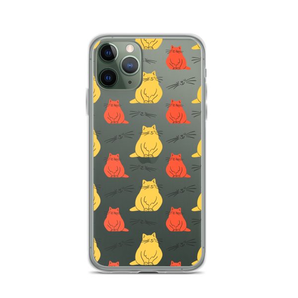 Abstract Colorful Cats iPhone Clear Case