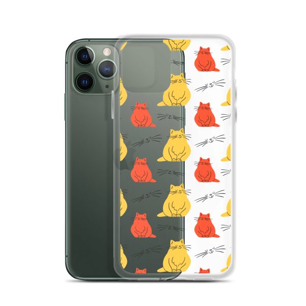 Abstract Colorful Cats iPhone Clear Case