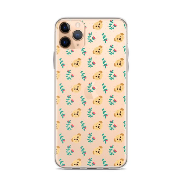 clear-case-for-iphone-iphone-11-pro-max-case-on-phone-6a1d6bd25a30b.jpg Dogs and Flowers iPhone Clear Case