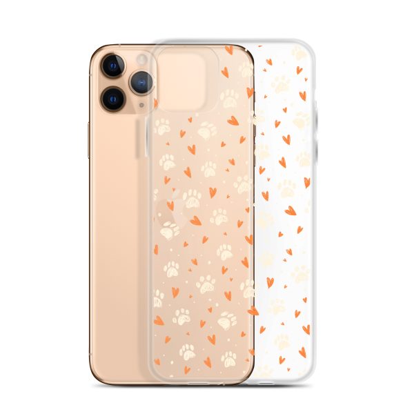 Paws Prints Hearts iPhone Clear Case