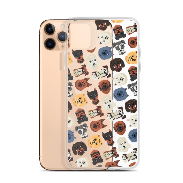 Dog Heads Seamless iPhone Clear Case