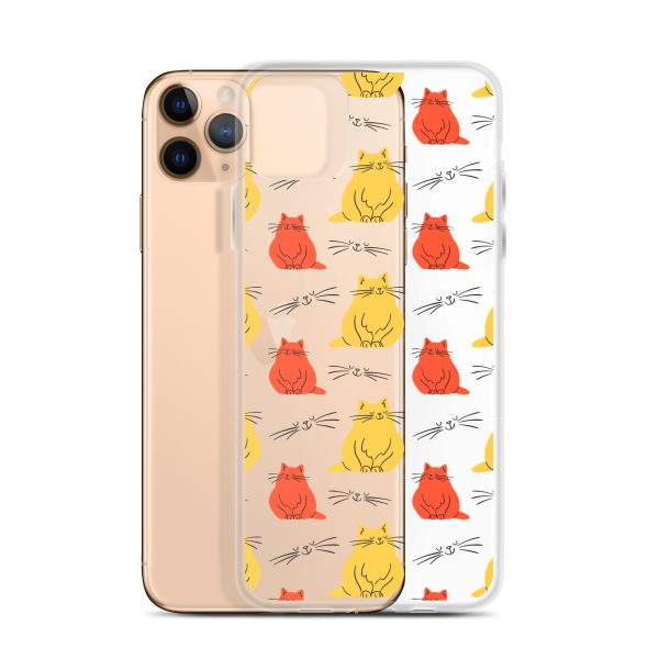 Abstract Colorful Cats iPhone Clear Case