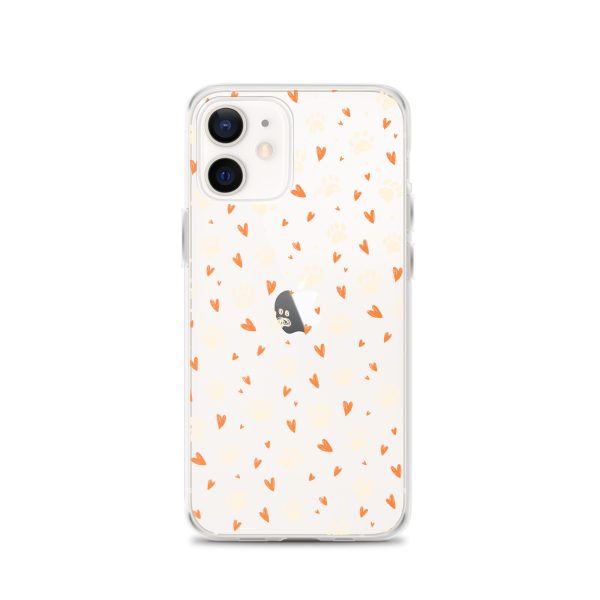 Paws Prints Hearts iPhone Clear Case