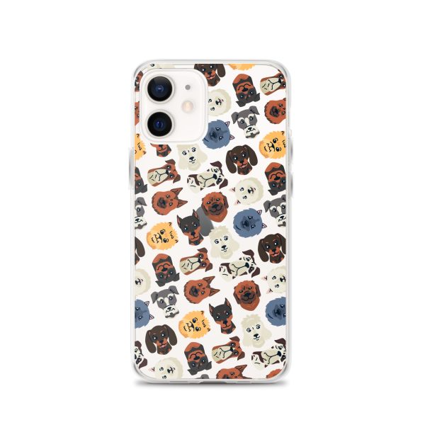 Dog Heads Seamless iPhone Clear Case