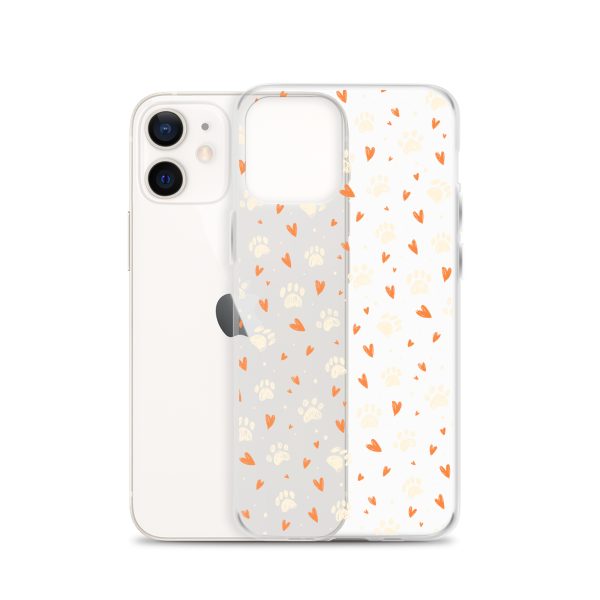 Paws Prints Hearts iPhone Clear Case