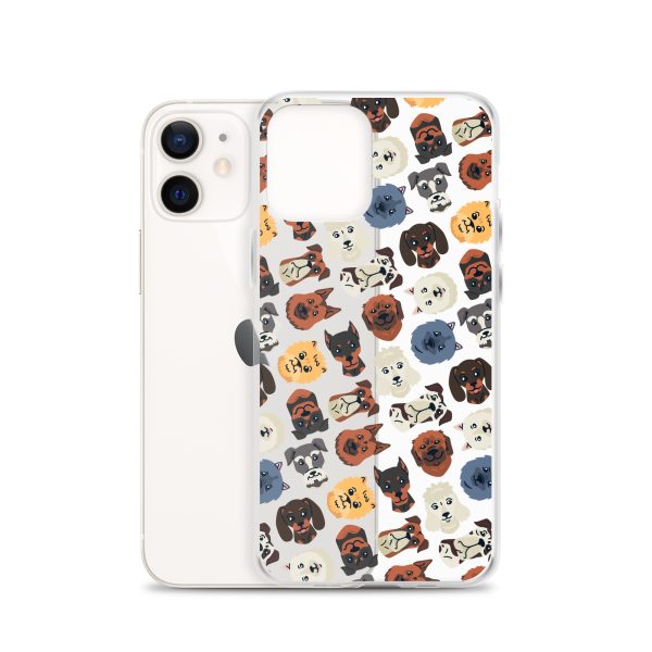 Dog Heads Seamless iPhone Clear Case