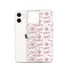 Cat Flowers and Hearts iPhone Clear Case