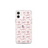 Cat Flowers and Hearts iPhone Clear Case