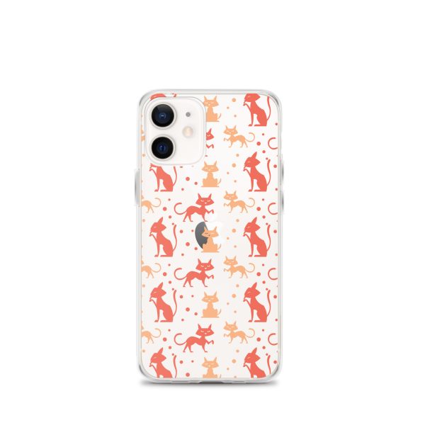 Cat Silhouettes Seamless iPhone Clear Case