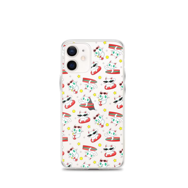 clear-case-for-iphone-iphone-12-mini-case-on-phone-6a1d6f6a9e1ed.jpg Cat Surfing iPhone Clear Case