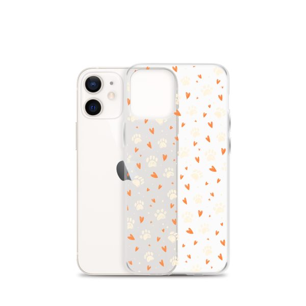 Paws Prints Hearts iPhone Clear Case