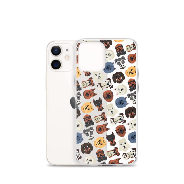 Dog Heads Seamless iPhone Clear Case