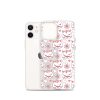 Cat Flowers and Hearts iPhone Clear Case