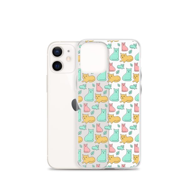 clear-case-for-iphone-iphone-12-mini-case-with-phone-6a1d6df613087.jpg Cat Cute Colorful iPhone Clear Case