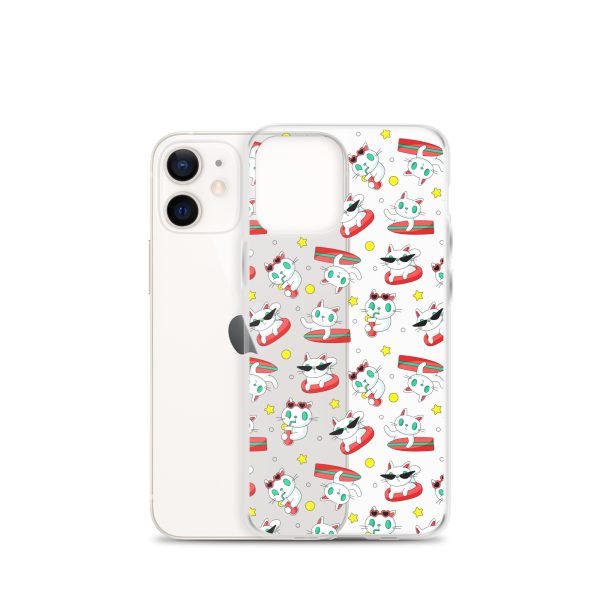 clear-case-for-iphone-iphone-12-mini-case-with-phone-6a1d6f6a9e244.jpg Cat Surfing iPhone Clear Case