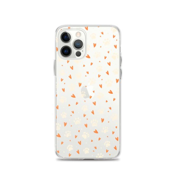 Paws Prints Hearts iPhone Clear Case