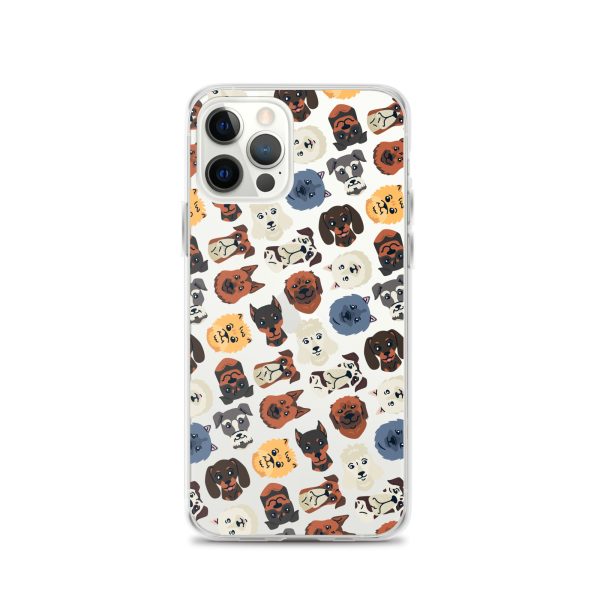 Dog Heads Seamless iPhone Clear Case