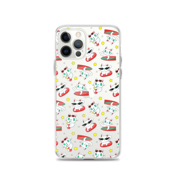 clear-case-for-iphone-iphone-12-pro-case-on-phone-6a1d6f6a9e40c.jpg Cat Surfing iPhone Clear Case